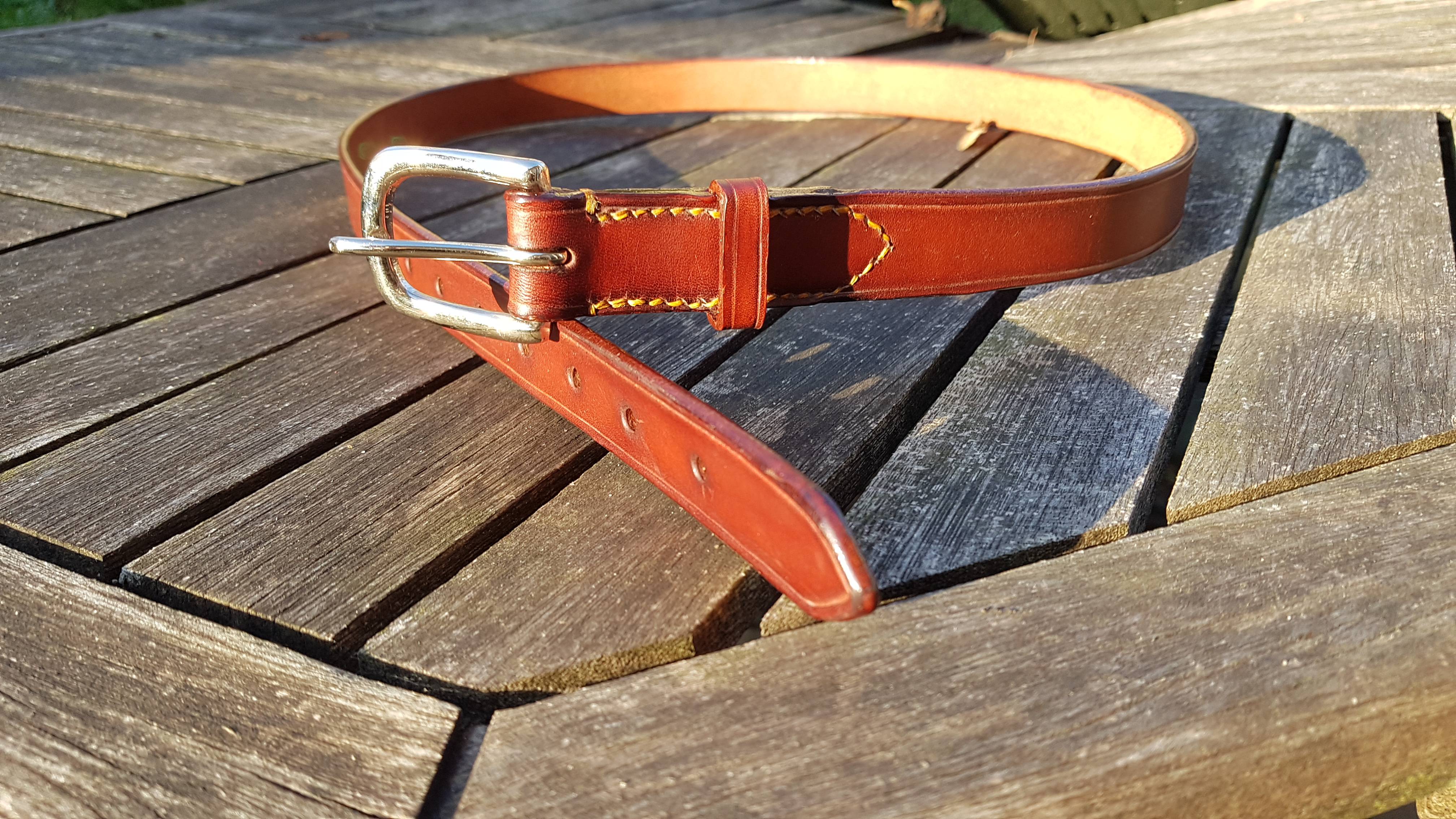 1 inch Belt in Mahogany (chrome buckle)
